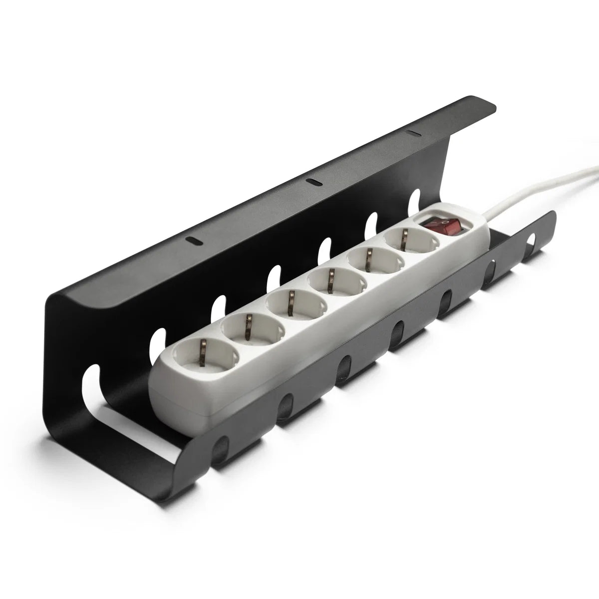 No-Drill Cable Management Tray - RENOVA RISE (2 Pcs) for Tidy Desks
