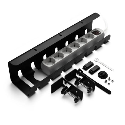 No-Drill Cable Management Tray - RENOVA RISE (2 Pcs) for Tidy Desks