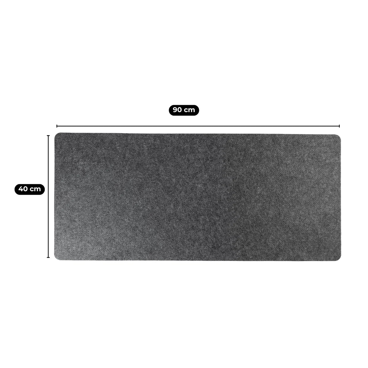 RENOVA RISE Felt Desk Mat | Non-Slip Silicone Base