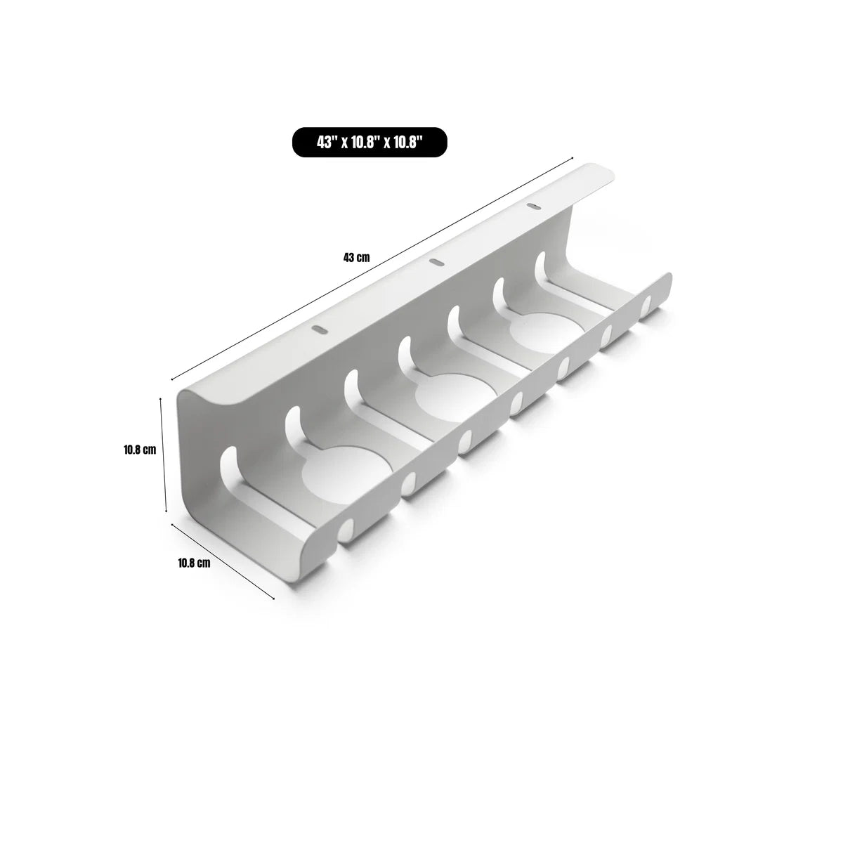 No-Drill Cable Management Tray - RENOVA RISE (2 Pcs) for Tidy Desks